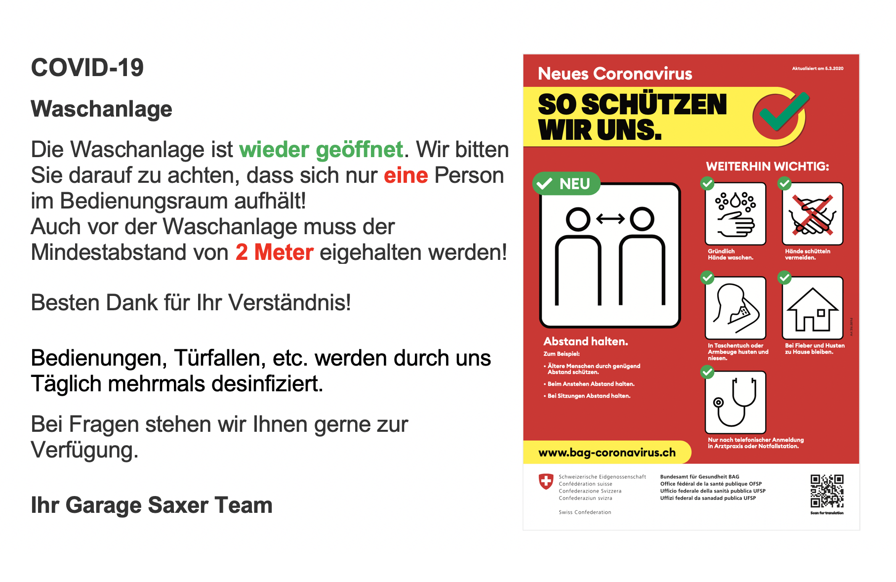 Waschanlage - Garage plus